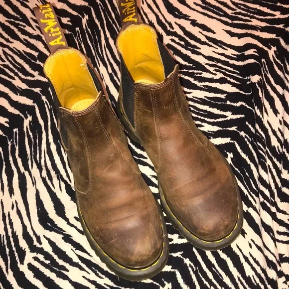 Dr. Martens Brown Leather Chelsea Boots - Picture 3 of 11